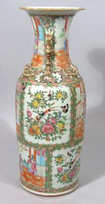 A 19thC Cantonese famille rose baluster vase - 4