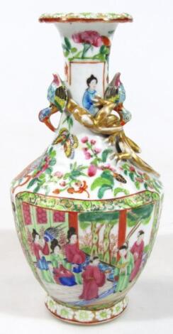 A late 19thC Cantonese famille rose porcelain vase