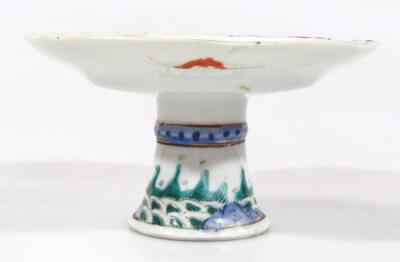 A 19thC Chinese porcelain stem dish - 3