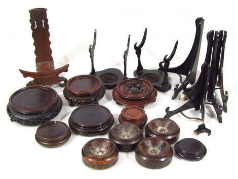 Various Chinese hardwood stands