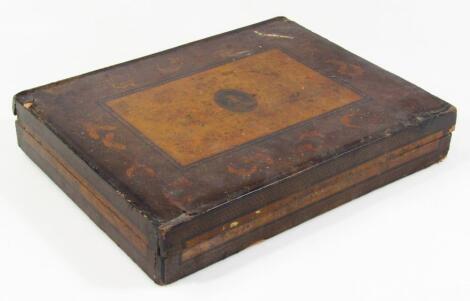 An early 19thC Chinese lacquer gaming box