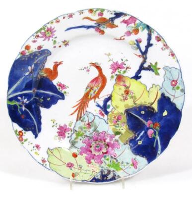 An 18thC Chinese porcelain plate