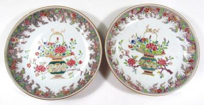A set of nine 19thC Chinese porcelain saucer dishes - 3