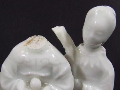 Two Chinese blanc de chine figure groups - 5