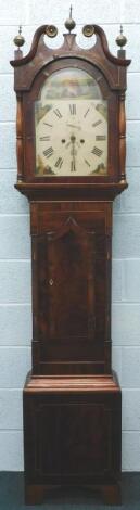 An early 19thC mahogany longcase clock