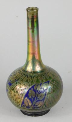 A Pilkingtons Royal Lancastrian bottle shaped vase