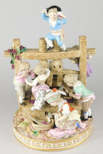 A 19thC Meissen figure group