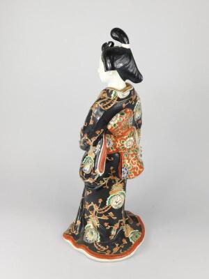 A 19thC Japanese porcelain Meiji figure - 2