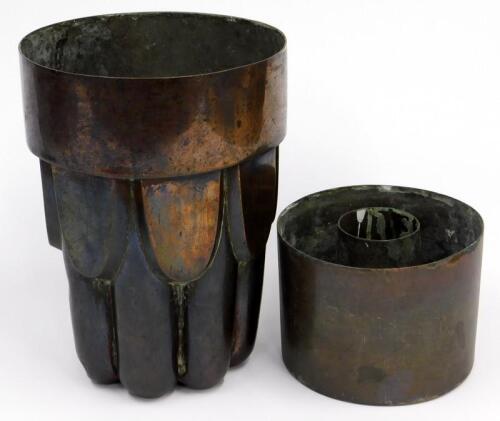 Two 19thC copper jelly moulds