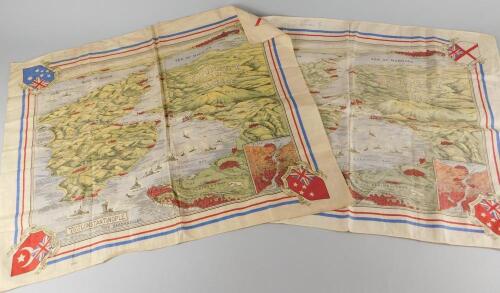 Two World War I military linens