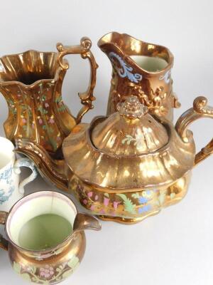 Victorian lustre jugs - 4