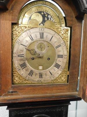 An 18thC and later oak longcase clock - 2