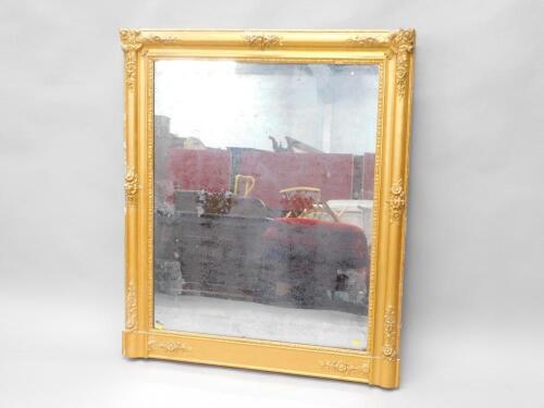 A Victorian gilt framed wall mirror