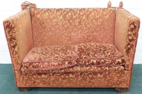 An early 20thC two seat Knoll type sofa