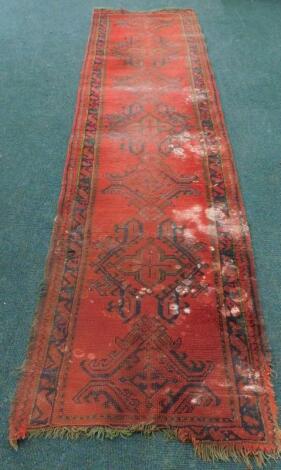 A Victorian Turkey pattern carpet runner