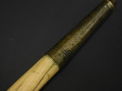 A 19thC narwhal tusk walking cane - 4