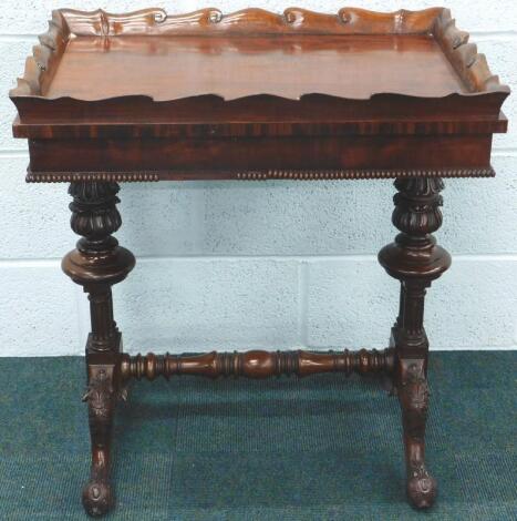 A William IV mahogany rectangular centre table