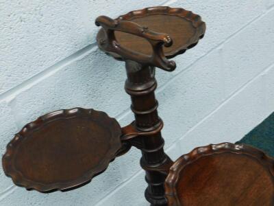 An early 20thC mahogany cake stand - 2