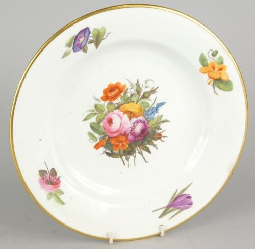 A 19thC Derby porcelain plate