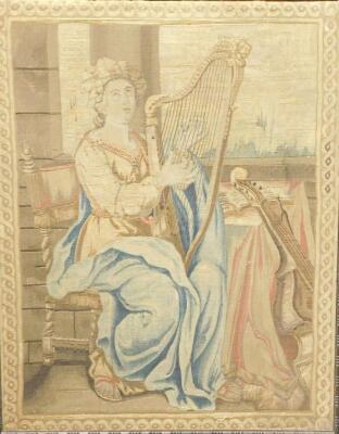 A late 18th/early 19thC Savonnerie tapestry panel