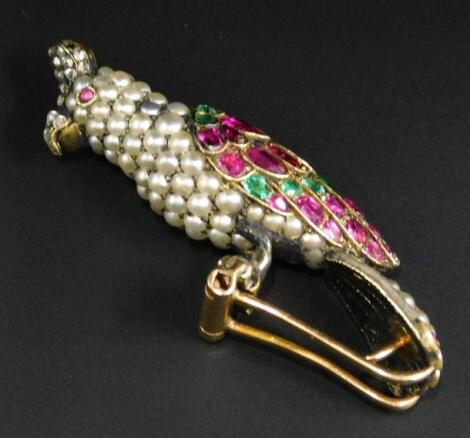 A Victorian bird brooch