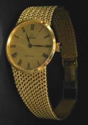 An 18ct gold Omega De Ville wristwatch