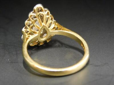 An 18ct gold pear cut diamond ring - 2