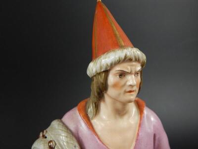 A 19thC Russian porcelain figure of a Laplander - 5