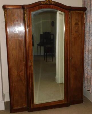 A 19thC Continental kingwood and gilt metal mounted bedroom suite - 3