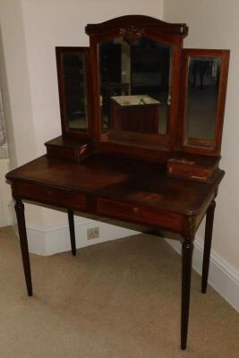 A 19thC Continental kingwood and gilt metal mounted bedroom suite - 5