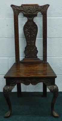 An 18thC oak side chair