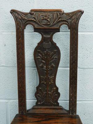 An 18thC oak side chair - 2