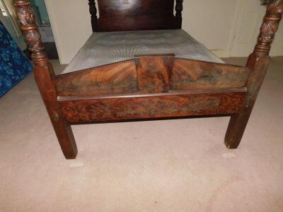 A 19thC mahogany four poster bed - 3