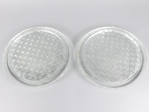 A pair of moulded glass circular Grimsby trawler port holes