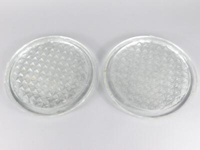 A pair of moulded glass circular Grimsby trawler port holes