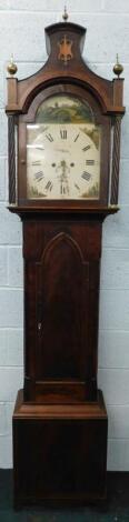 An early 19thC mahogany longcase clock