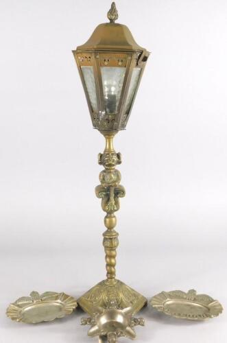 A Lincoln Imp brass oil lamp