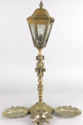 A Lincoln Imp brass oil lamp