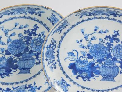 Three similar late 18thC/early 19thC Chinese porcelain saucer dishes - 3