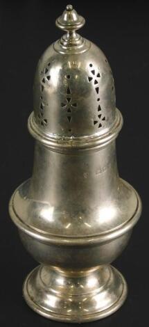 A George VI silver sugar caster