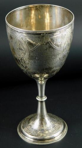 A Victorian silver trophy cup