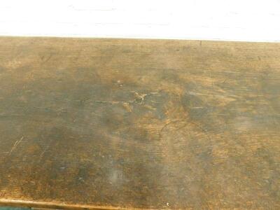 A 17thC oak hall or refectory table - 3