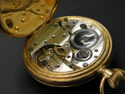 A gent's gold plated open face pocket watch - 2