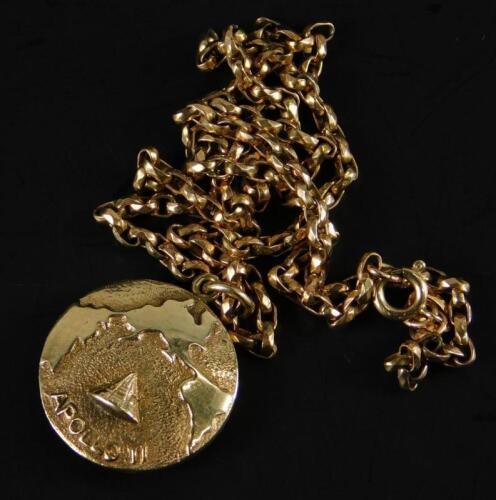 A 9ct gold Apollo II pendant and chain