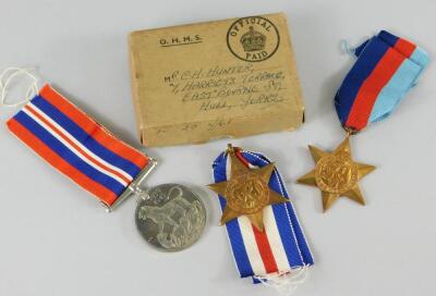 Three World War II service medals