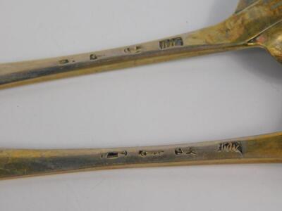 A pair of George II silver fruit spoons - 2