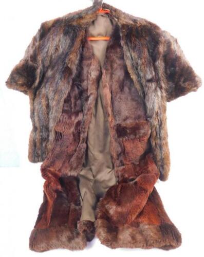 A fur lined wool gillet and a mink wrap.