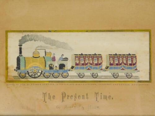A Victorian Stevenograph 'The Present Time'