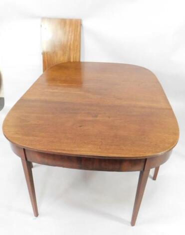 A George III D-end mahogany dining table