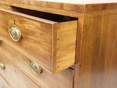 A George III mahogany chest of two short and three long drawers - 3